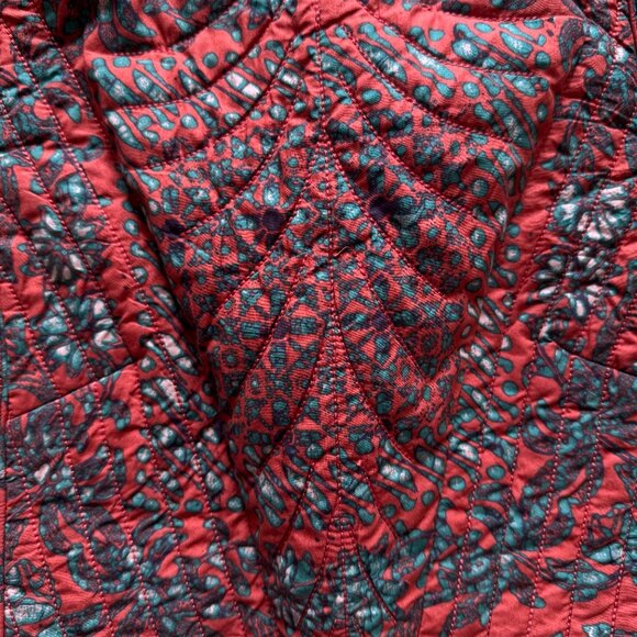 Ulla Johnson Anise Quilted Lace Up Back Crop Top in Clementine Size 2 Cotton - Picture 6 of 10